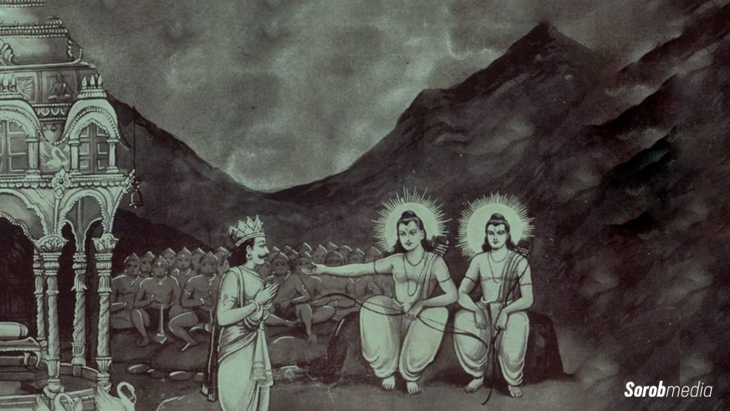 Vibdishana with Rama and Laxman
