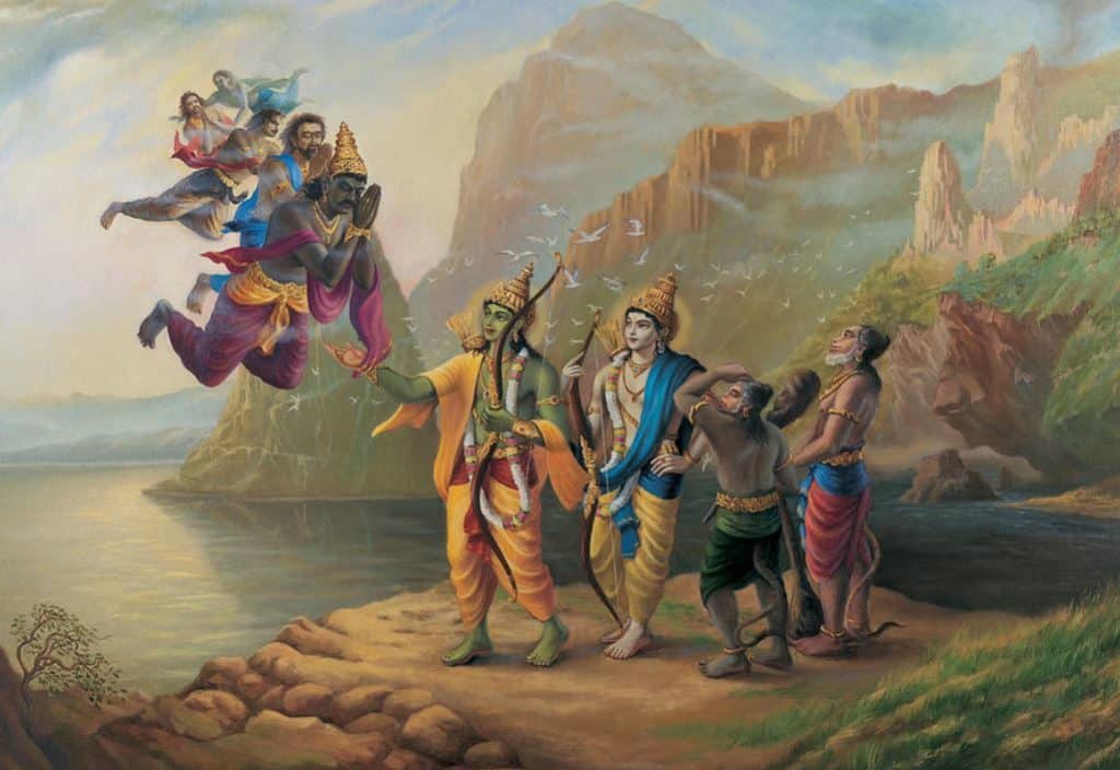 Vibhishan(বিভীষণ) comes to meet Lord Rama